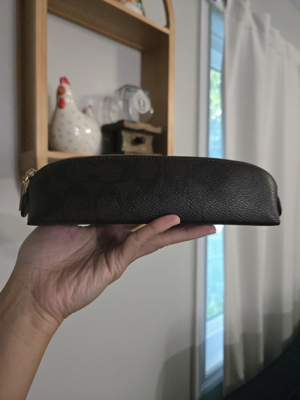 Coach Brown Signature C Pencil Case